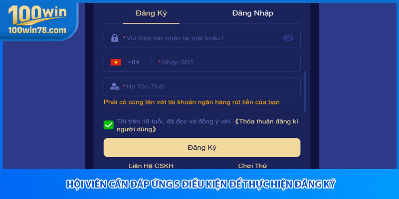 Hội viên cần đáp ứng 5 điều kiện để thực hiện đăng ký