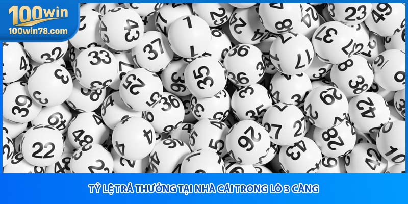 Tỷ lệ trả thưởng tại nhà cái trong lô 3 càng